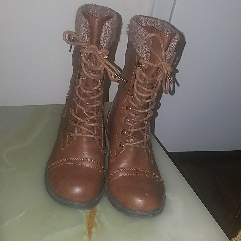 Leather boots